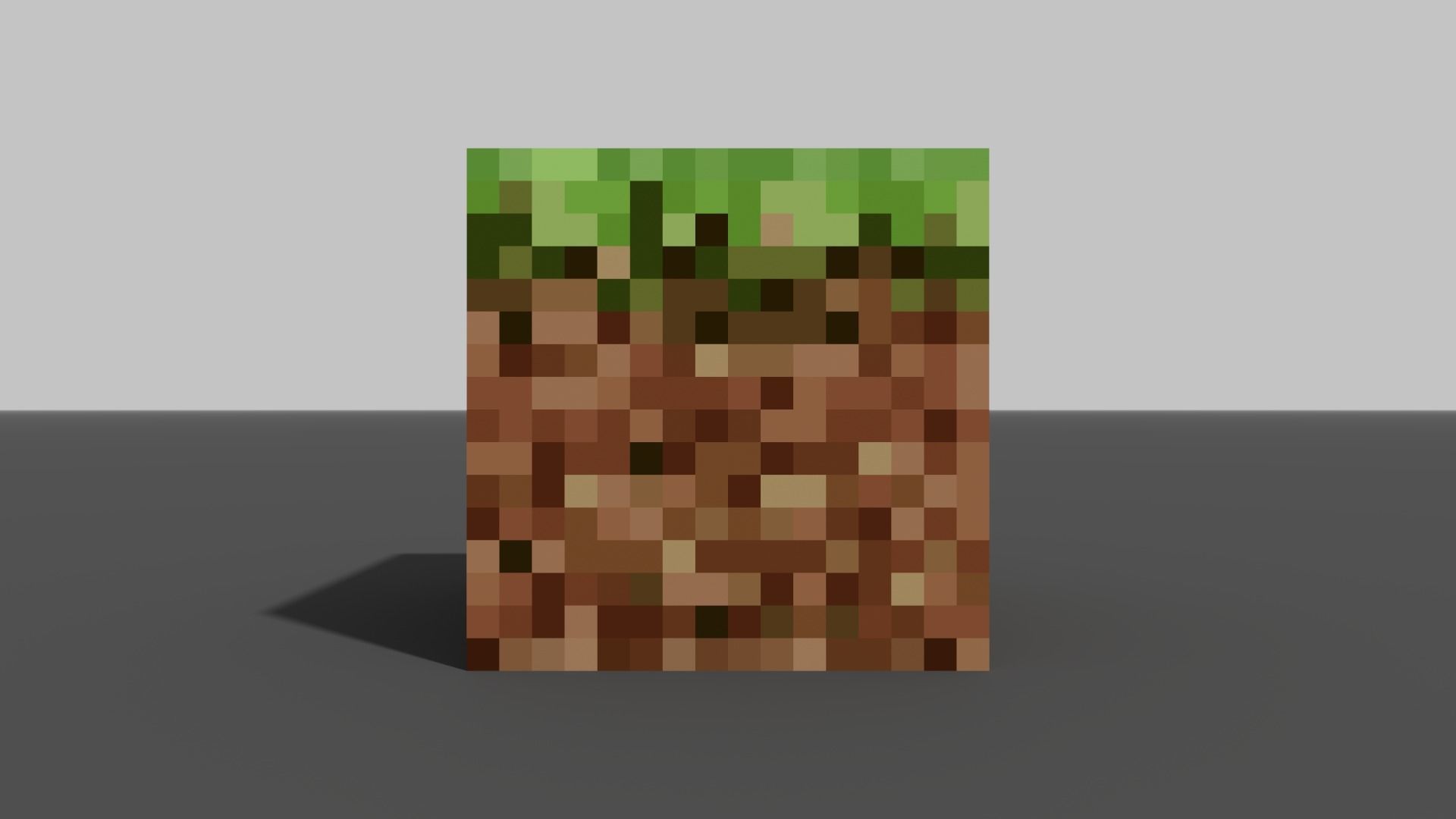 MineCraft grass block 3D model Low-poly 3D model_2