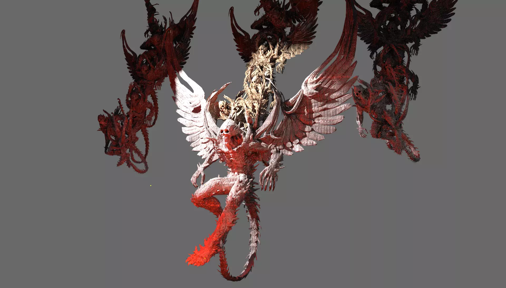 Dantes Inferno Dark seraphim flying  3D model_0