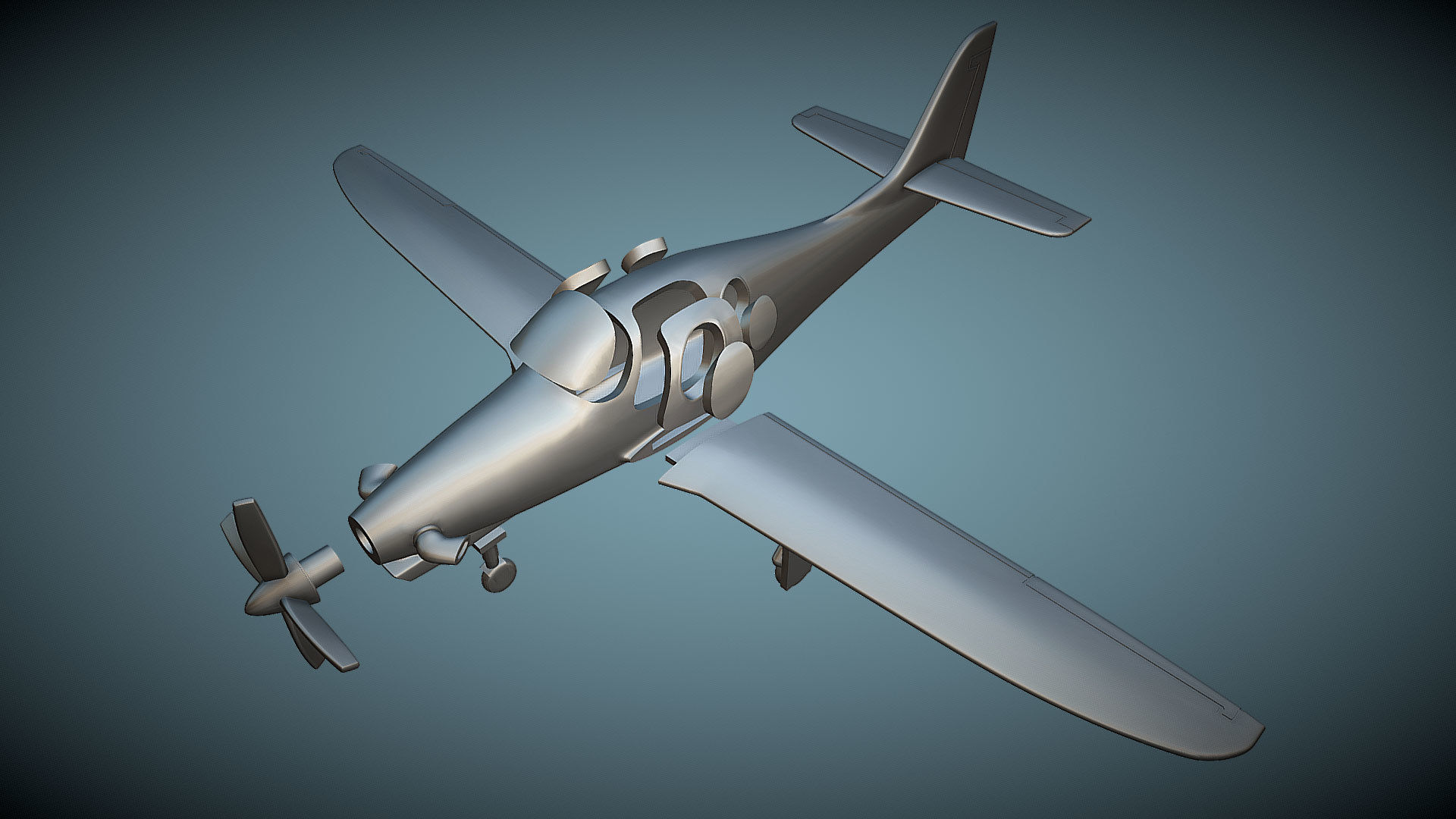Lancair Evolution - 3D Printable Model 3D print model_1