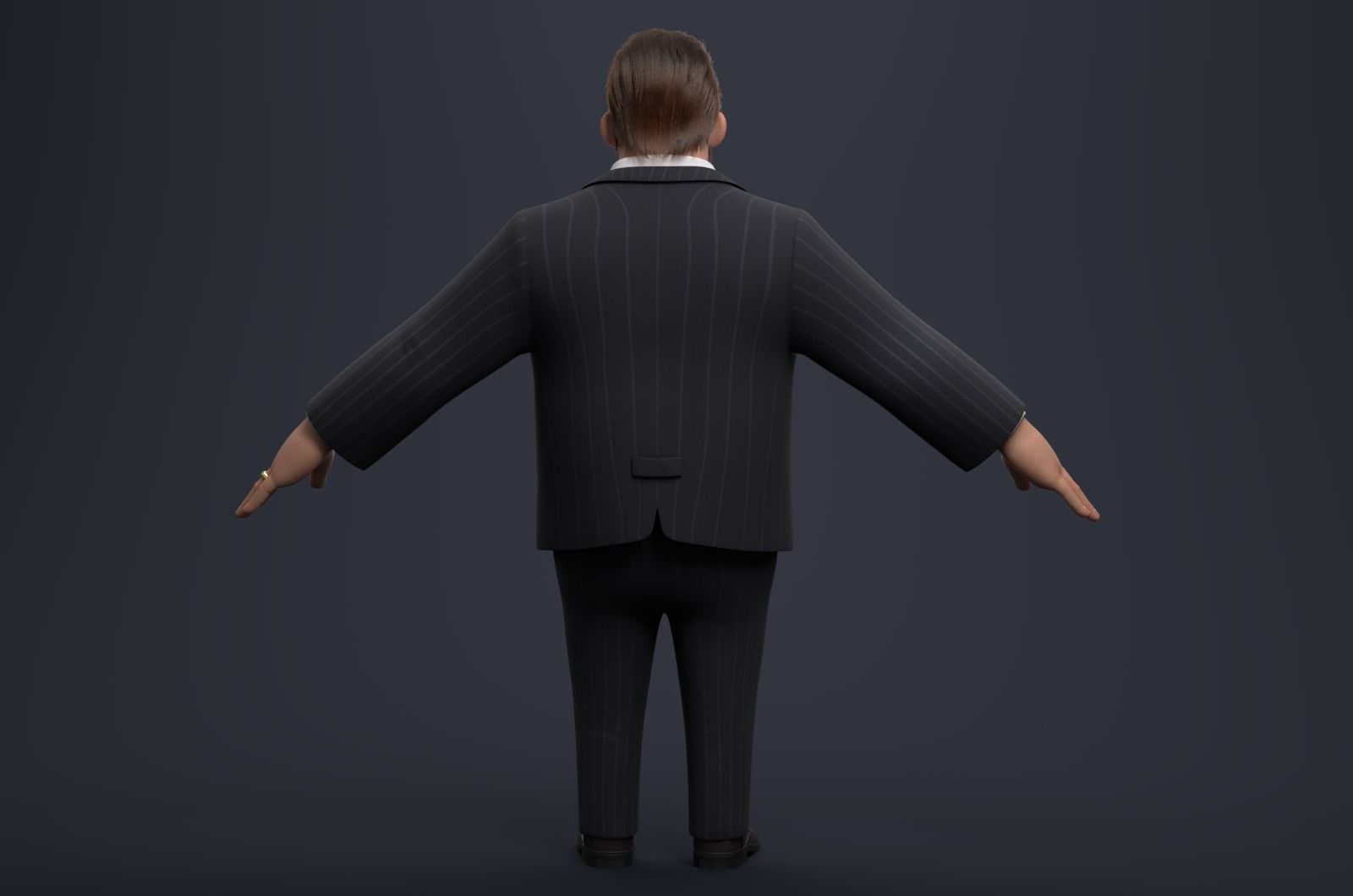 Uncle cartoon beard 3D model_4