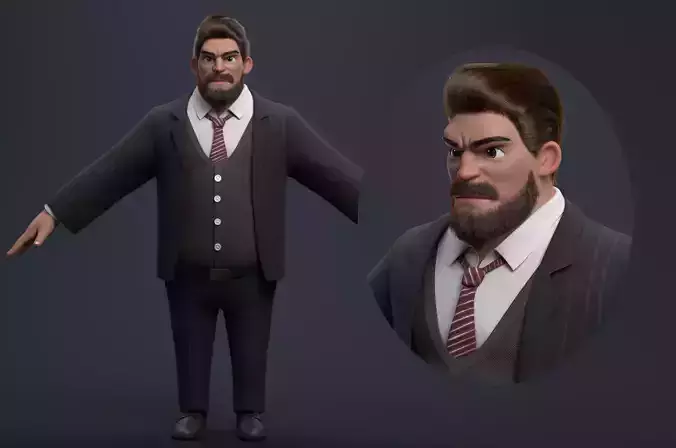 Uncle cartoon beard