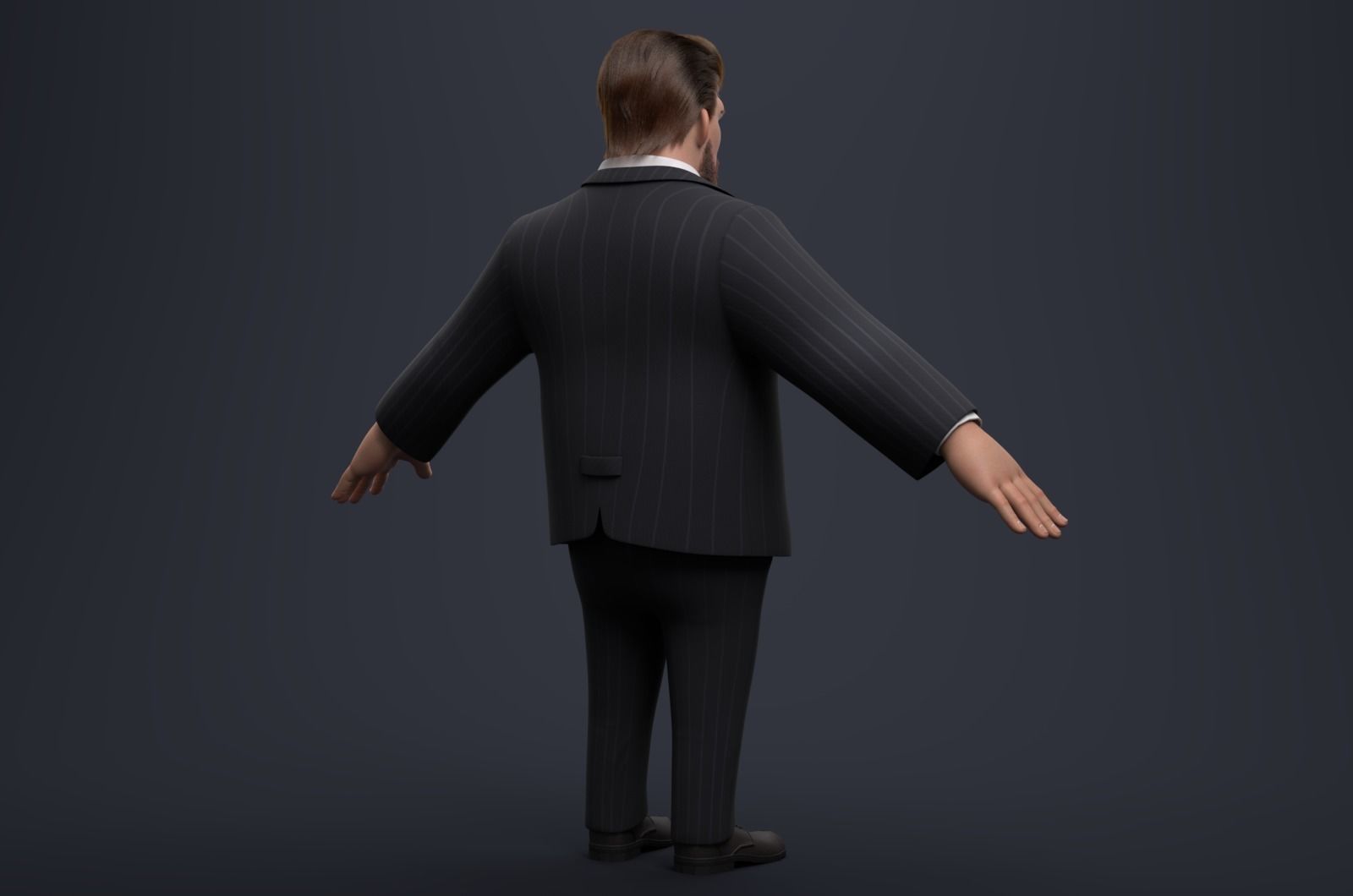 Uncle cartoon beard 3D model_5