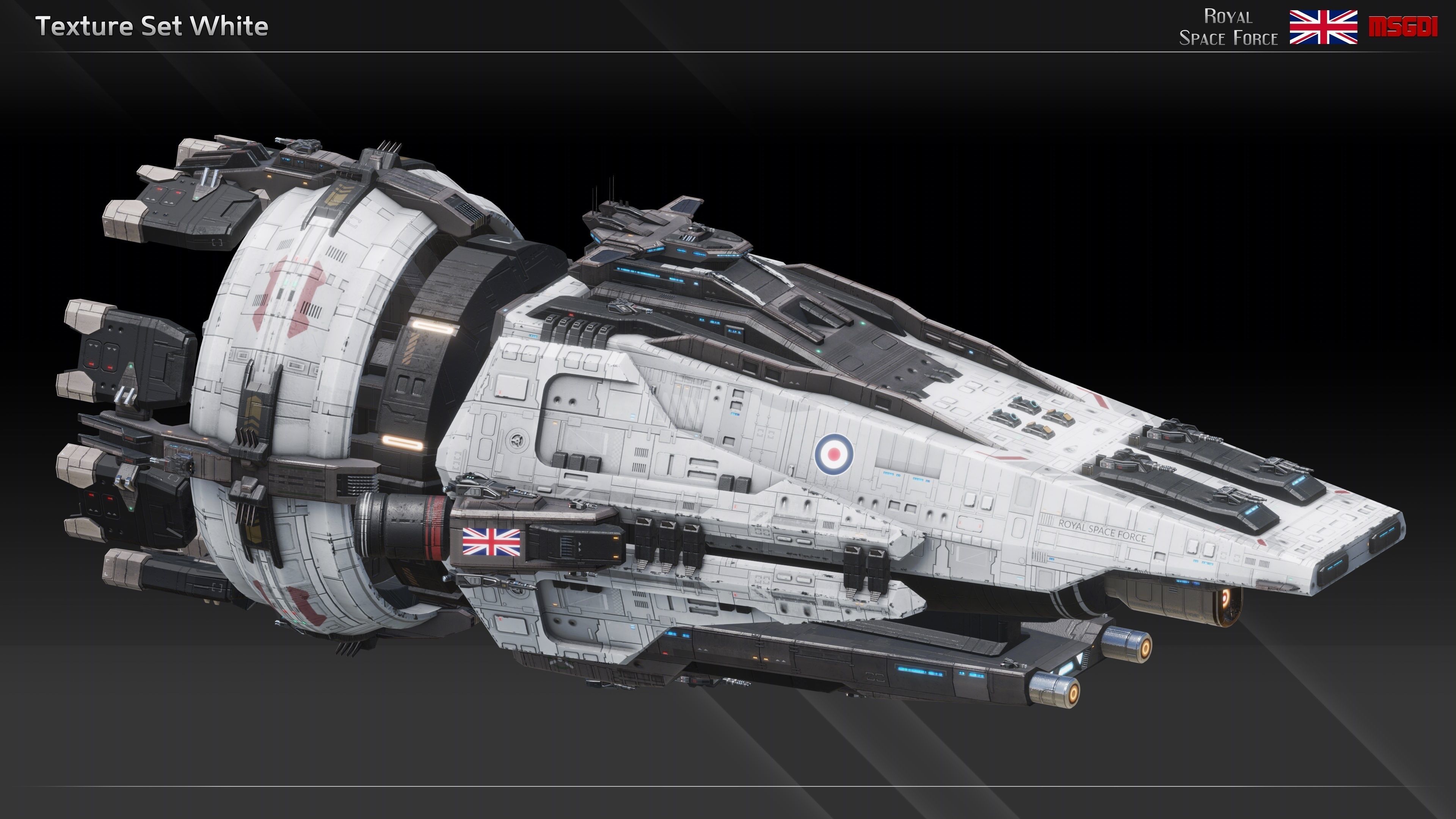 RSF Spaceship Victory Class Battleship Low-poly 3D model_13