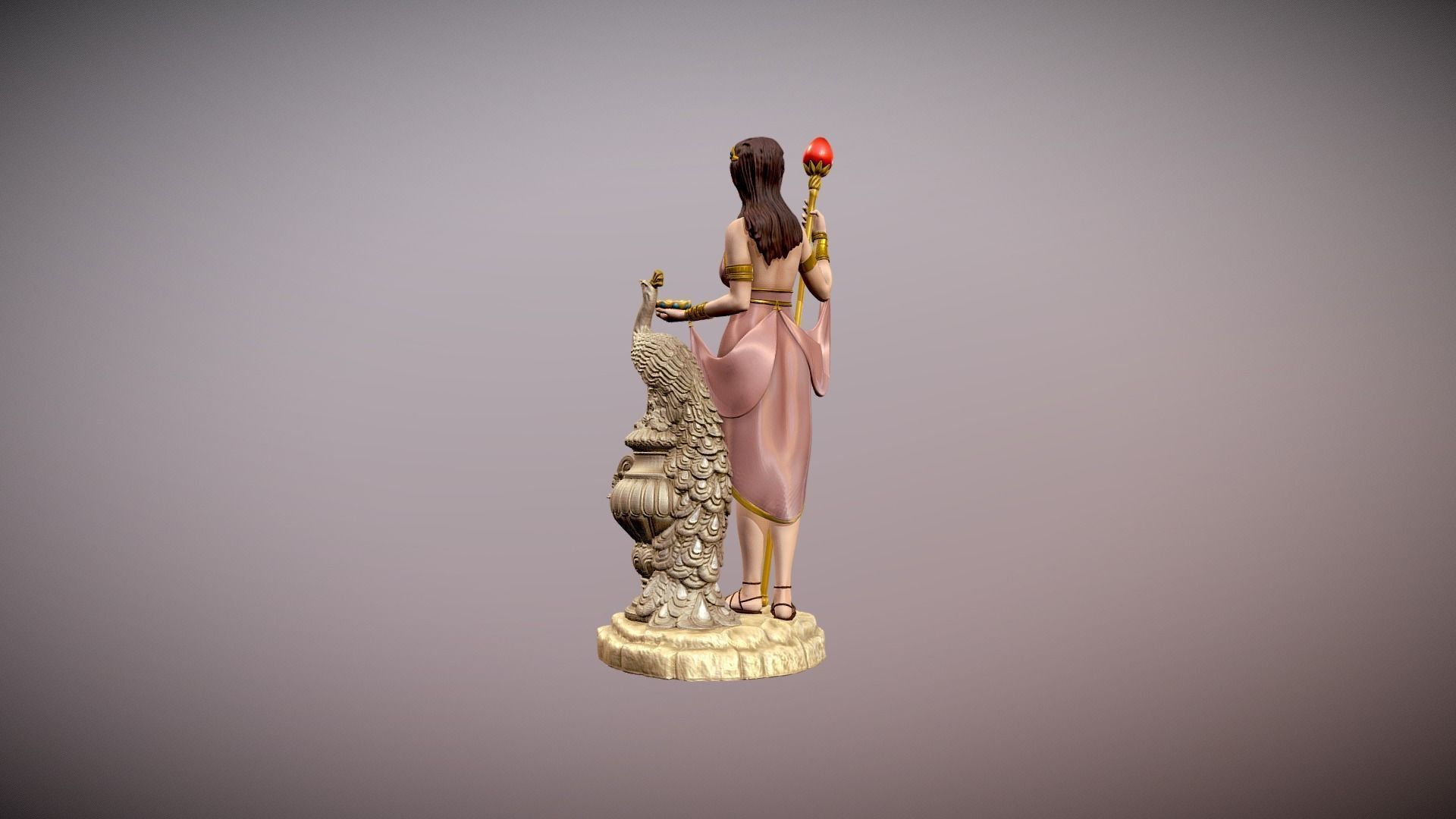 Hera Goddess statue for 3d print 3D print model_6