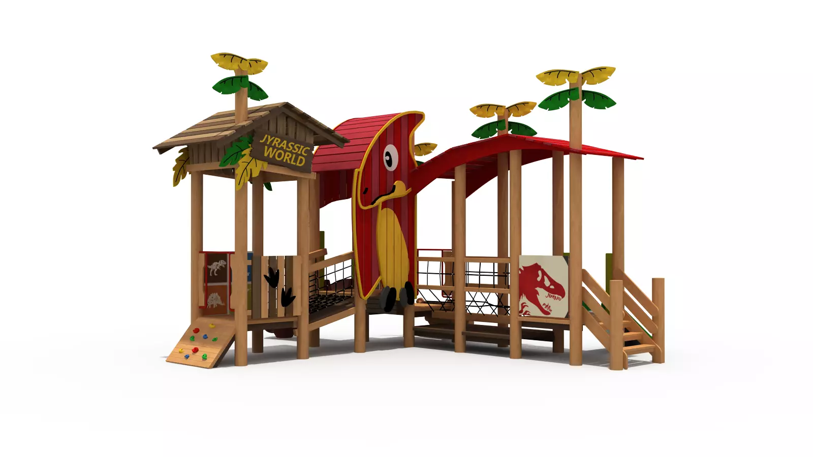 Wooden Pterodactyl Slide 3D model