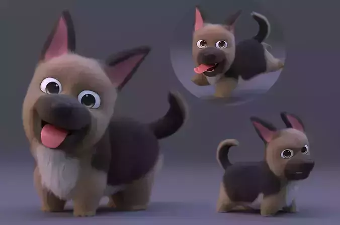 Cute cartoon dog