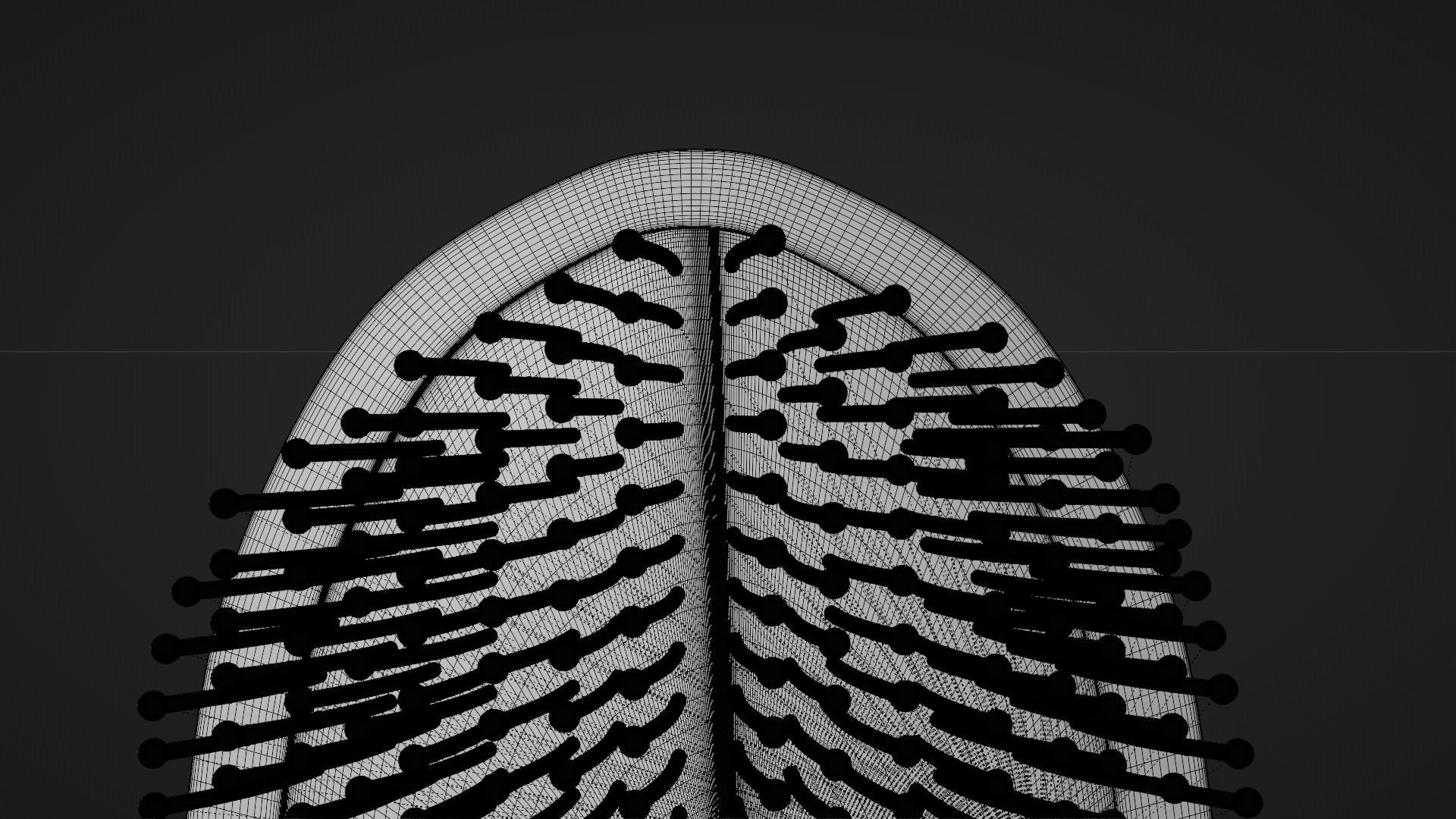 Blowdry Comb Hair 3D model_12