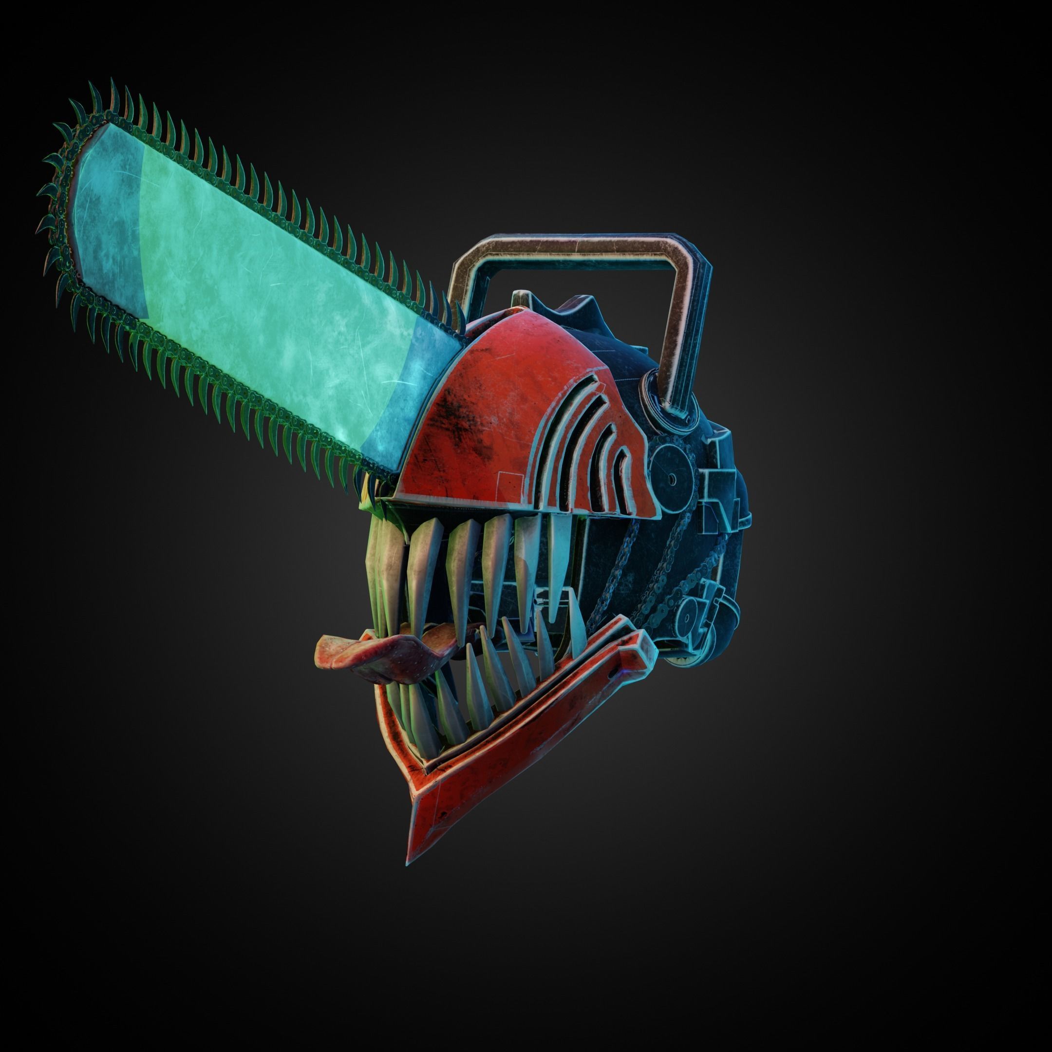 Chainsaw Man Helmet for Cosplay 3D print model_2