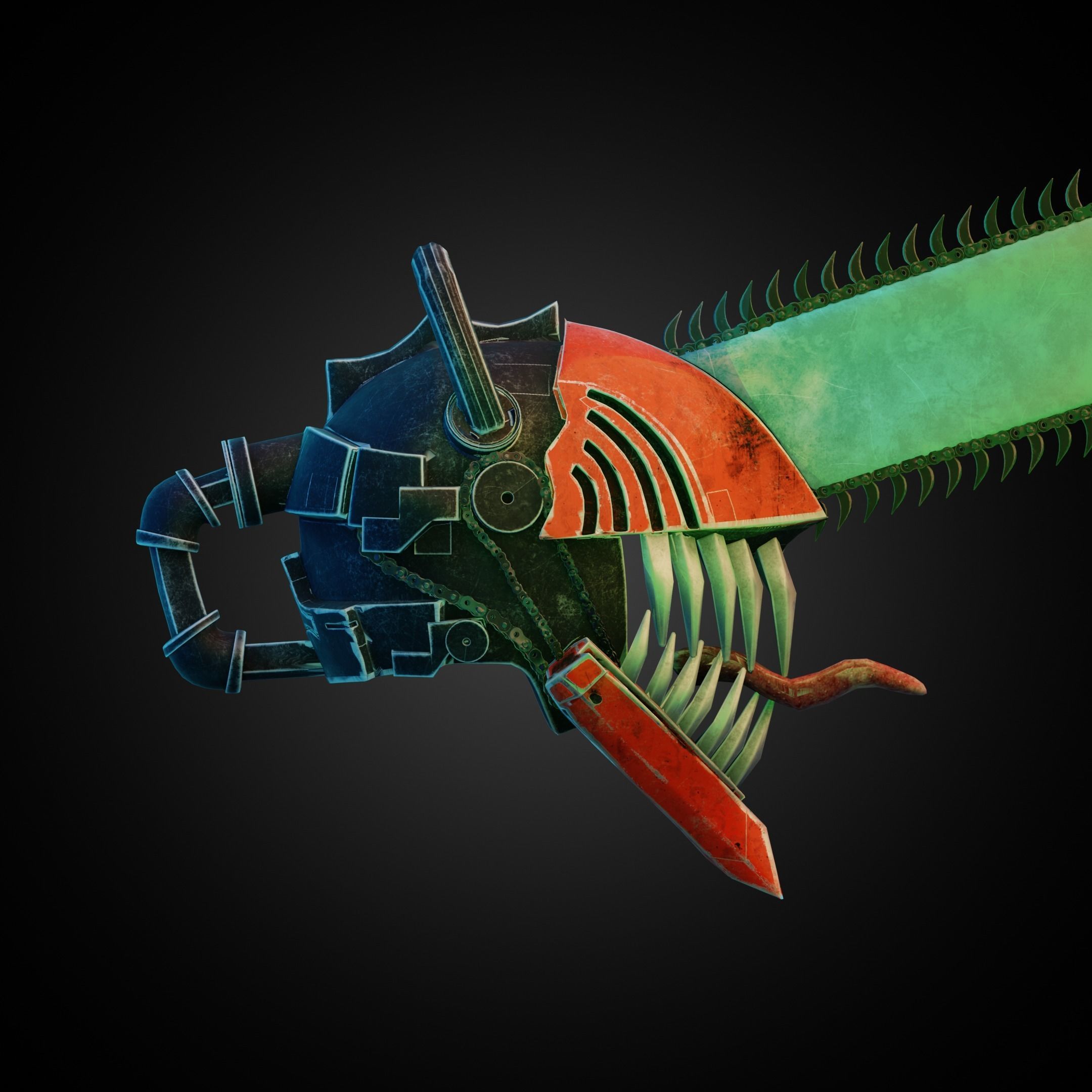 Chainsaw Man Helmet for Cosplay 3D print model_7