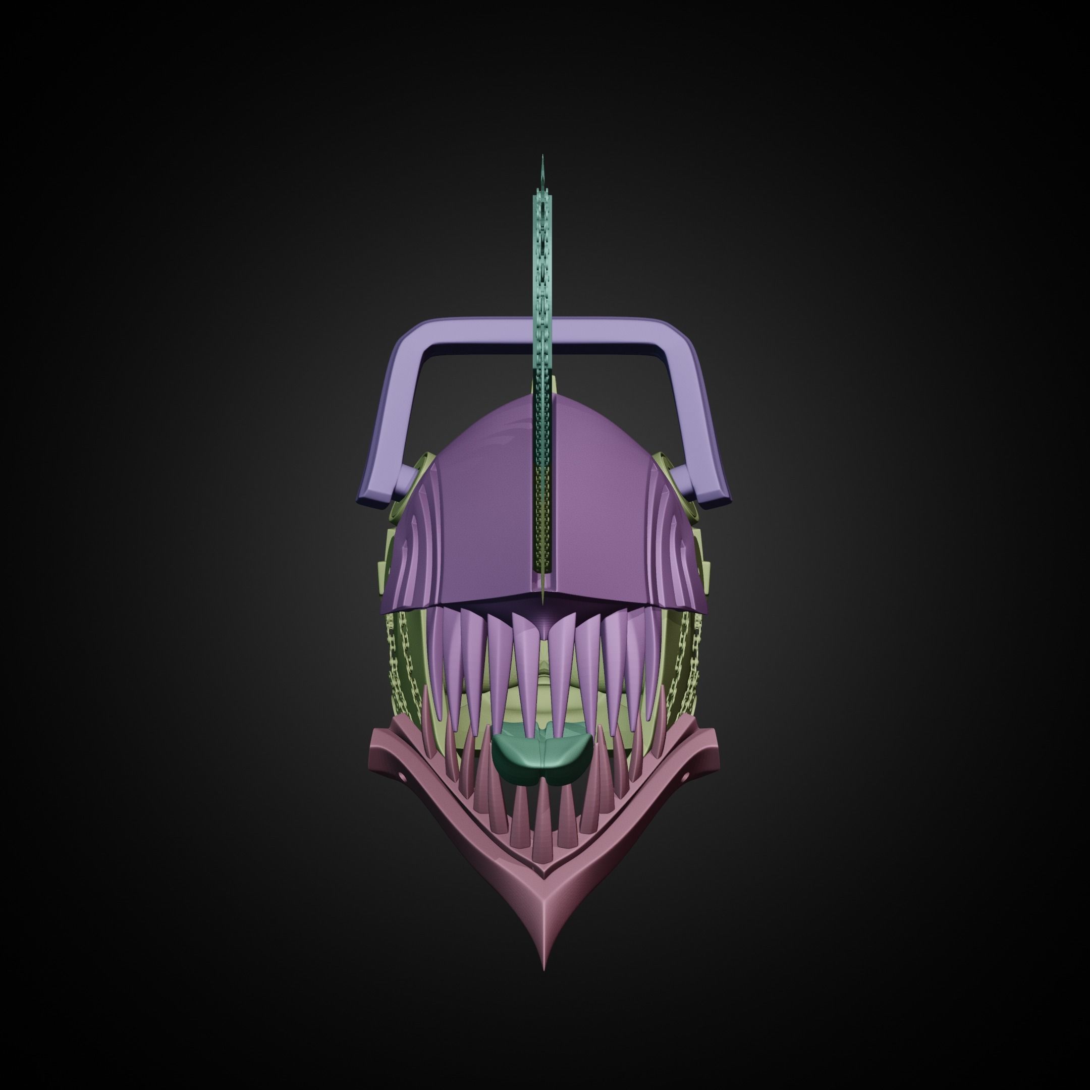 Chainsaw Man Helmet for Cosplay 3D print model_16