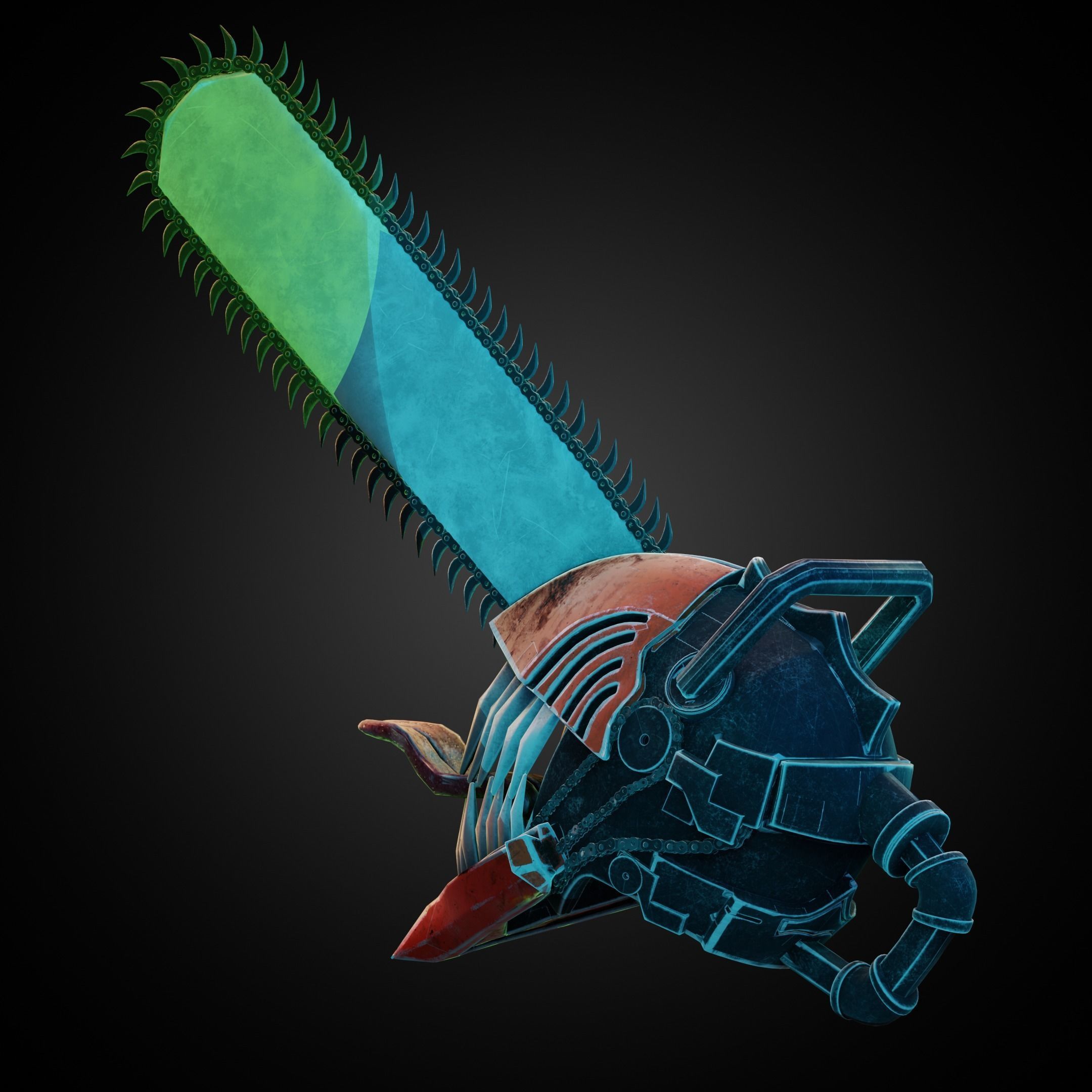 Chainsaw Man Helmet for Cosplay 3D print model_10