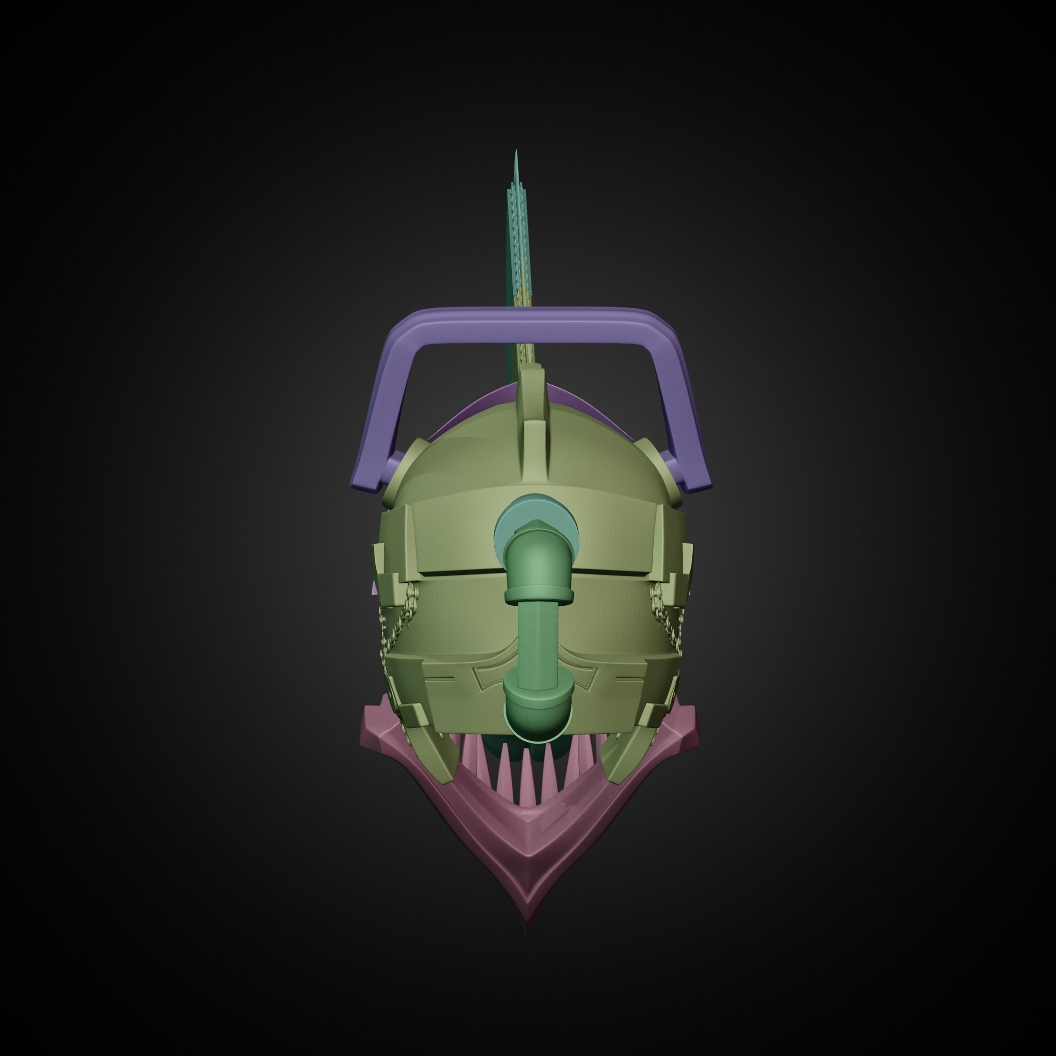 Chainsaw Man Helmet for Cosplay 3D print model_20