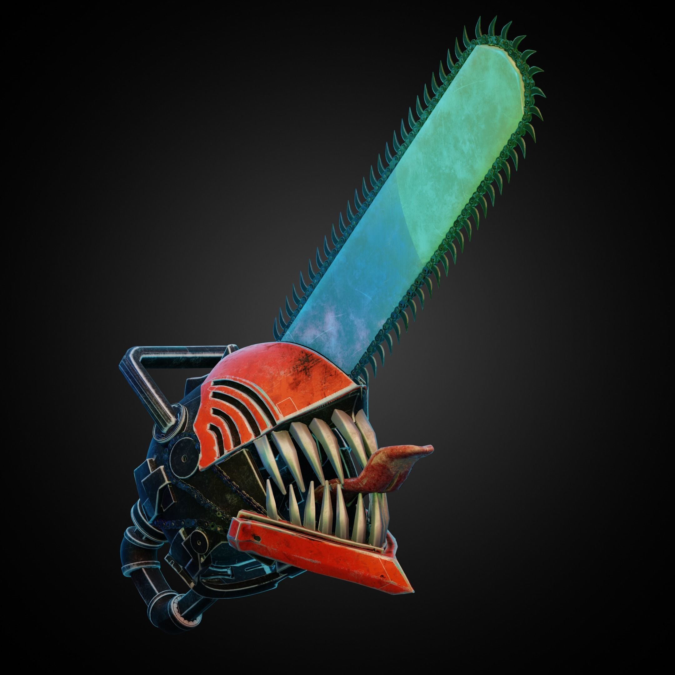 Chainsaw Man Helmet for Cosplay 3D print model_13