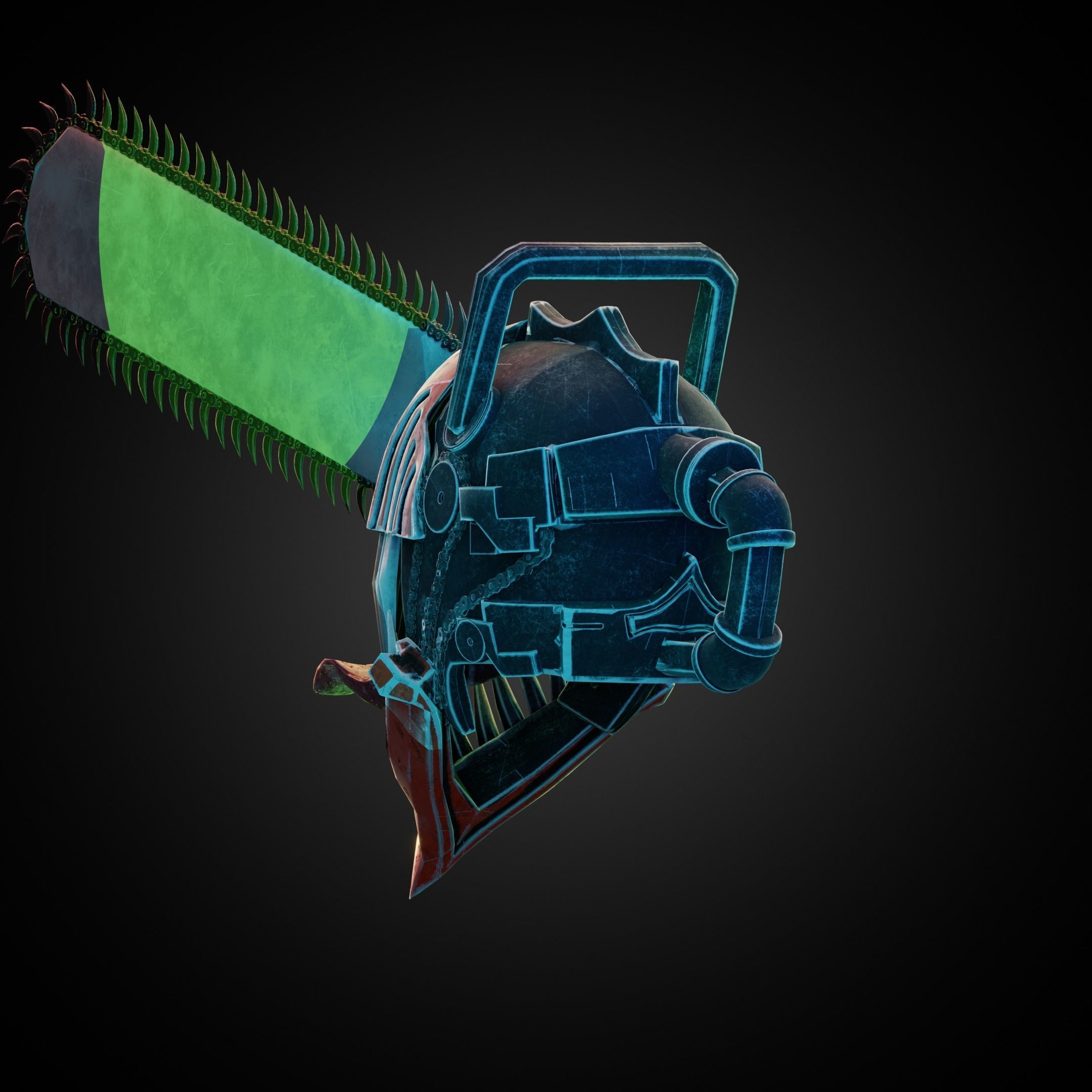 Chainsaw Man Helmet for Cosplay 3D print model_4