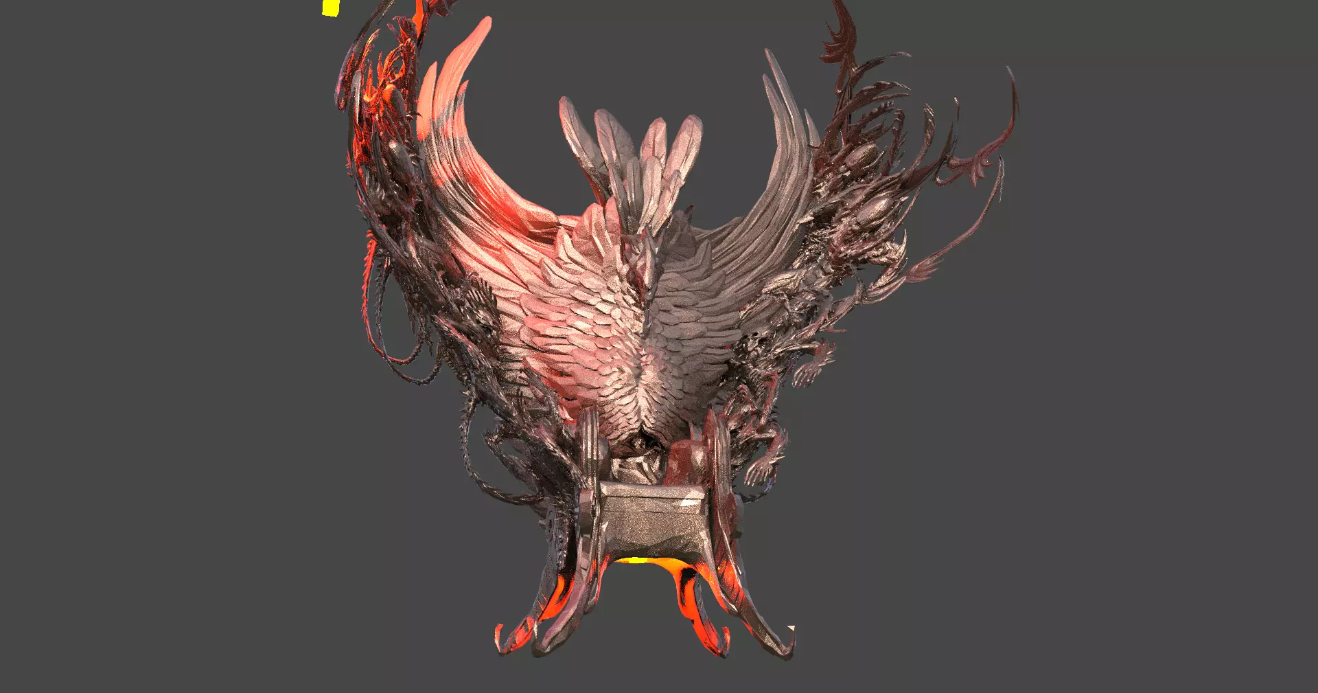 Inferno Dark River Styx Chair  3D model_0