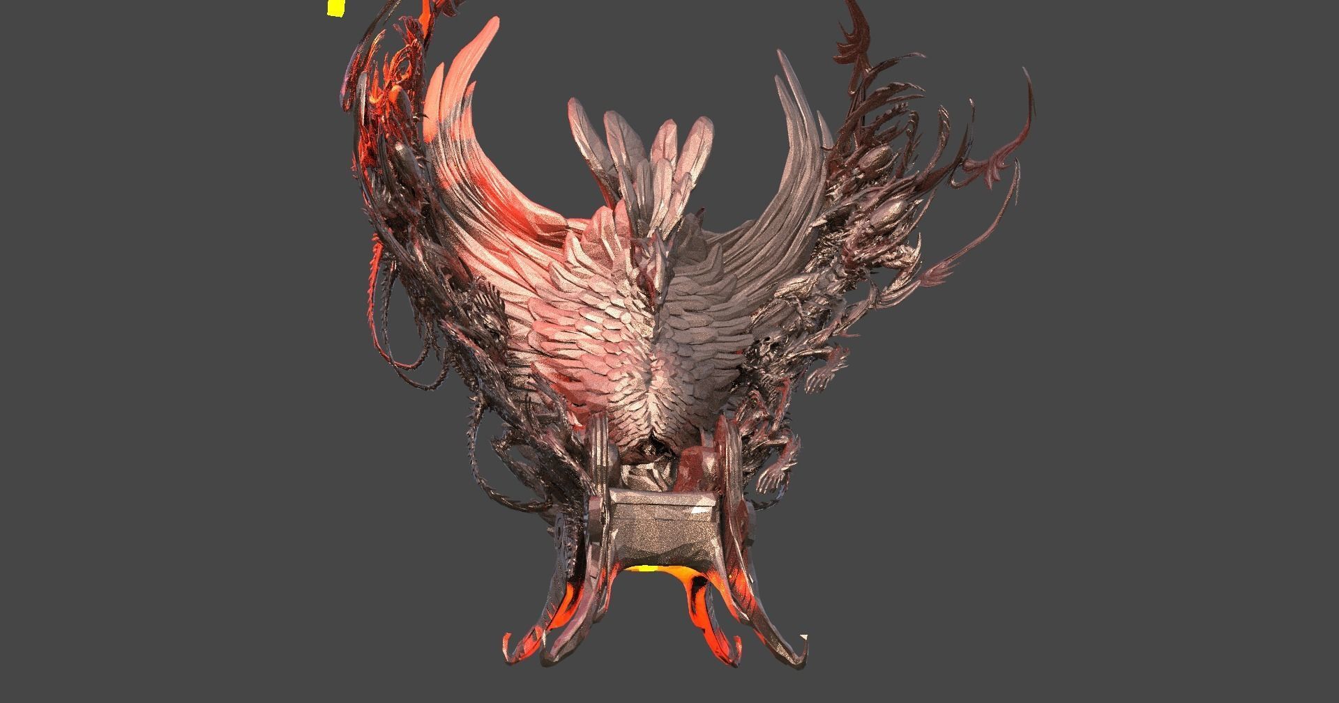 Inferno Dark River Styx Chair  3D model_1