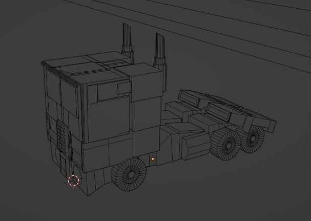 Optimus Prime classic version rigged and animated model Low-poly 3D model_4