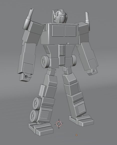 Optimus Prime classic version rigged and animated model Low-poly 3D model_6