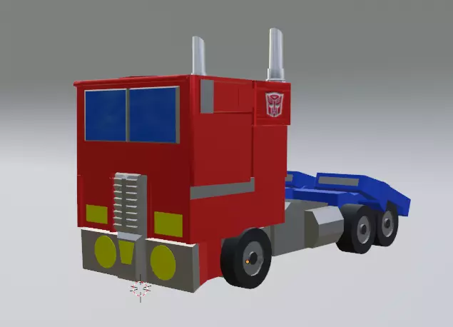 Optimus Prime classic version rigged and animated model Low-poly 3D model_0