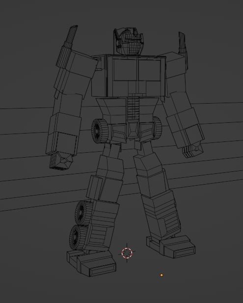 Optimus Prime classic version rigged and animated model Low-poly 3D model_7