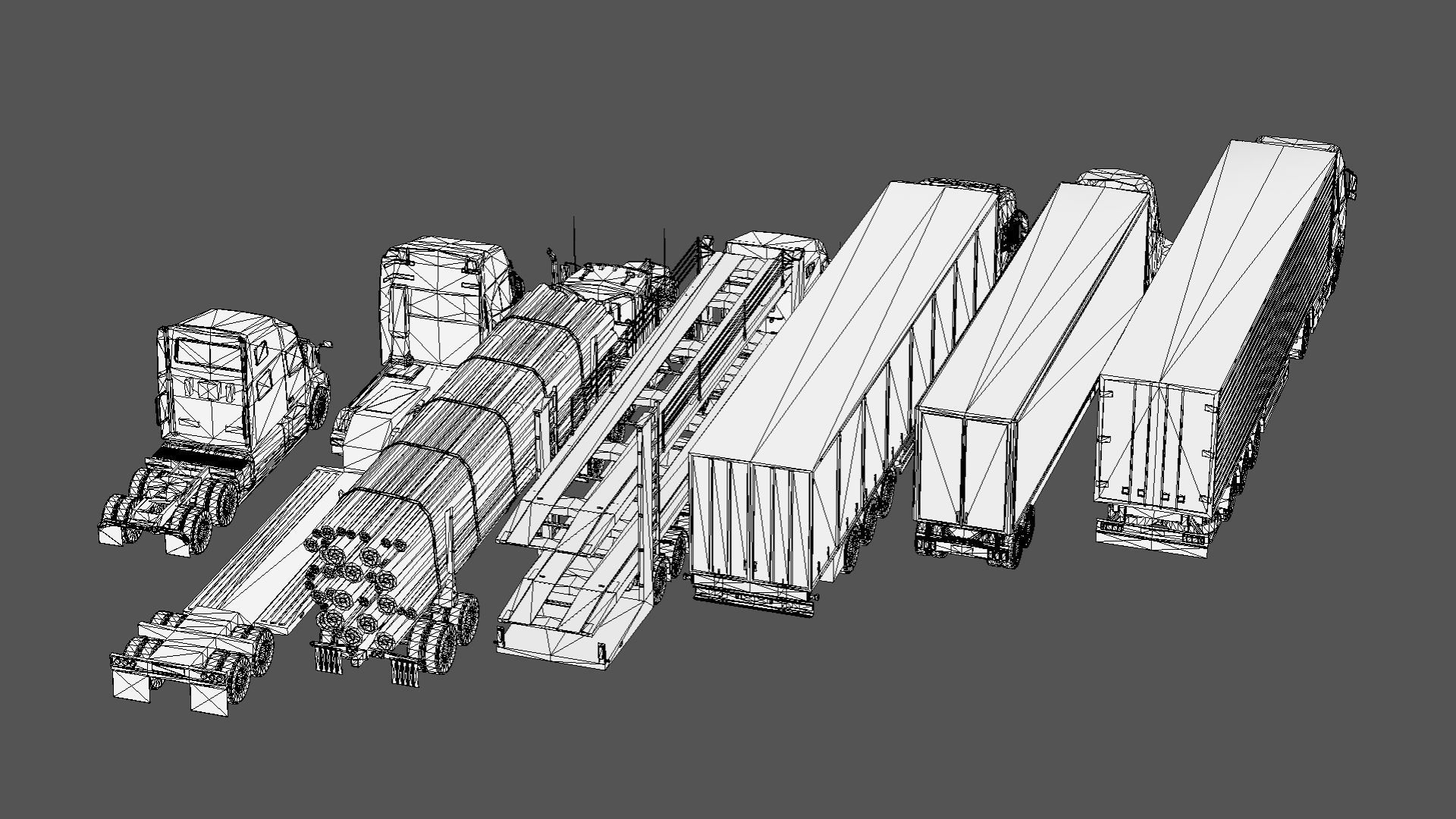  Low-poly Truck Pack Low-poly 3D model_6