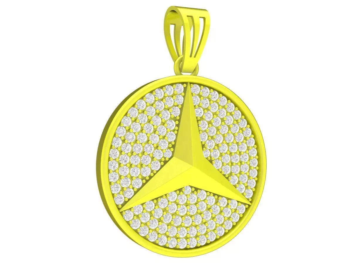 A7600 Car Logo Diamond Men Pendant 3D print model