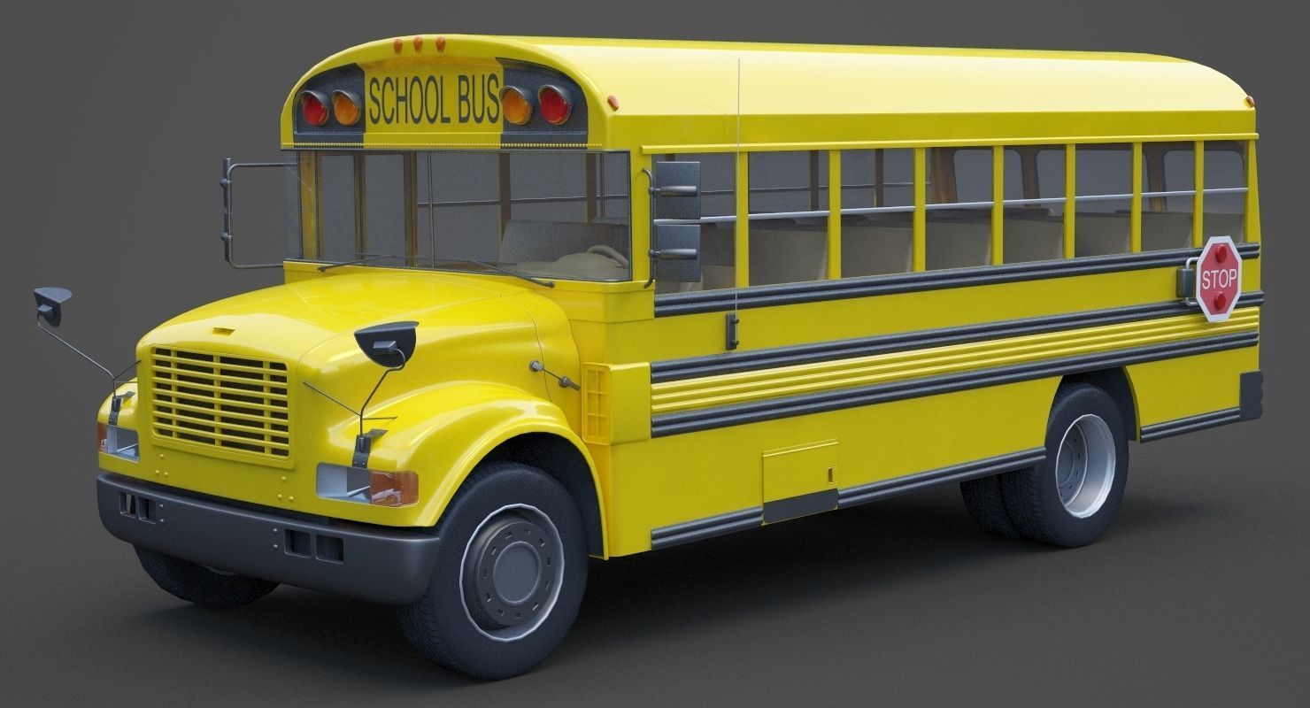 School Bus 01 3D model_9