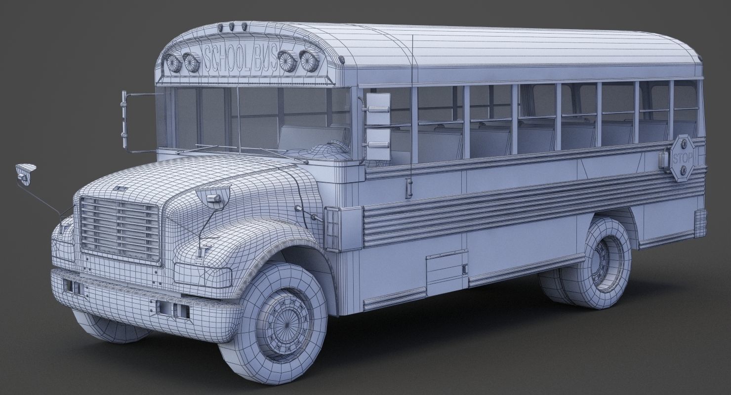 School Bus 01 3D model_12