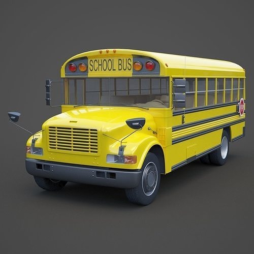 School Bus 01 3D model