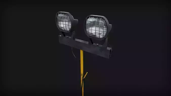 construction site spotlight or lamp
