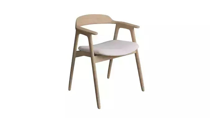 Wooden Chair 3D Model High Quality PBR Vray Game Ready