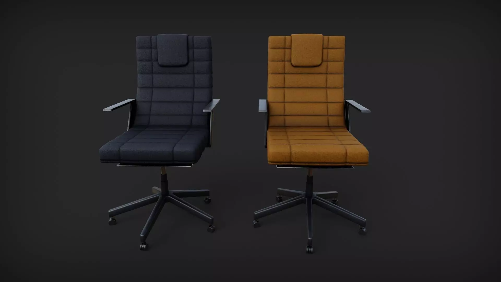 office chair Low-poly 3D model_0