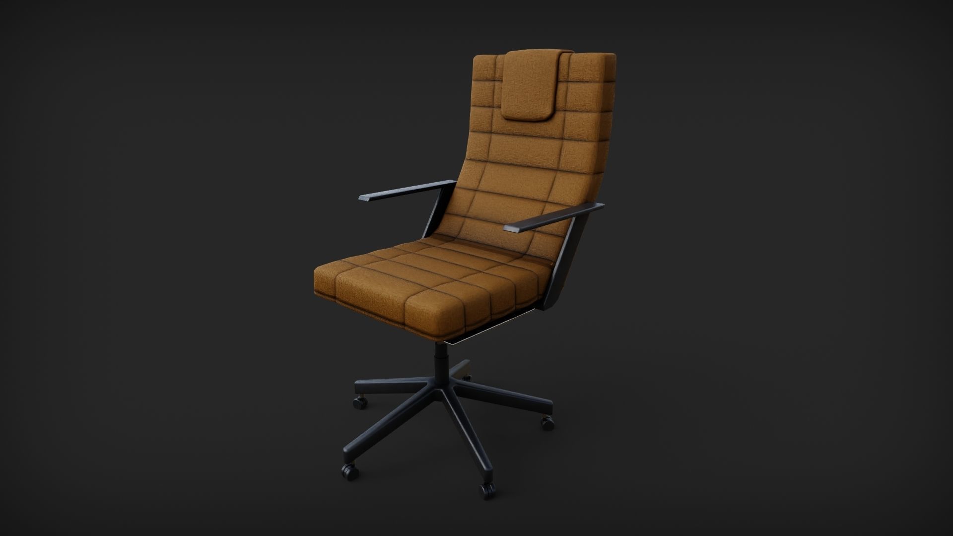office chair Low-poly 3D model_1
