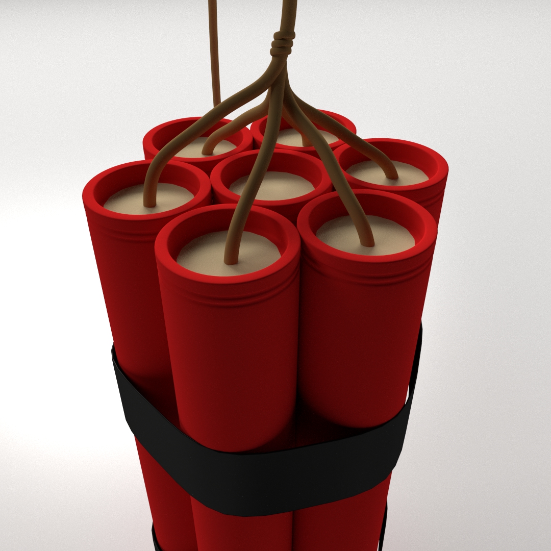 Dynamite grenade 3D model_2