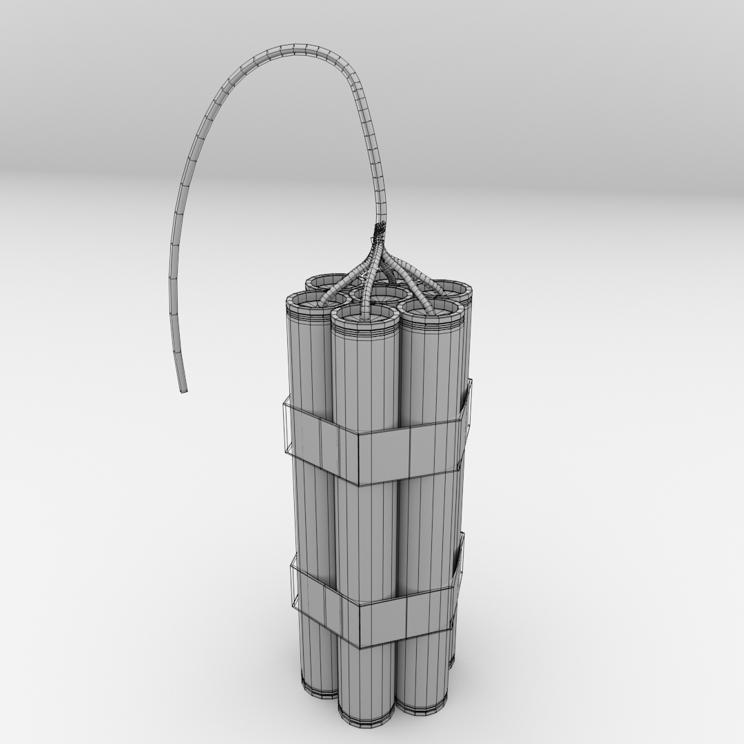Dynamite grenade 3D model_4