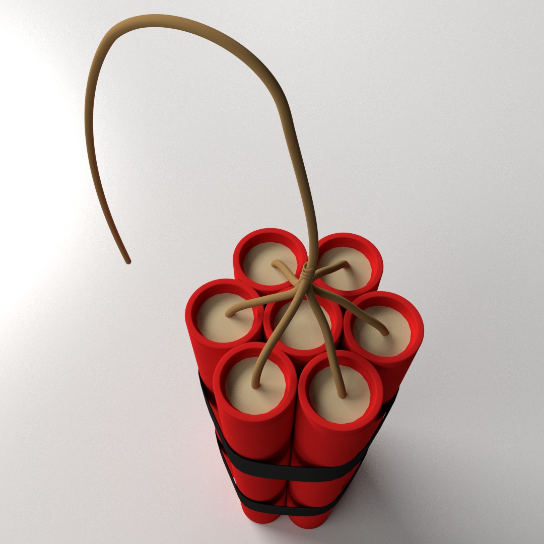 Dynamite grenade 3D model_1