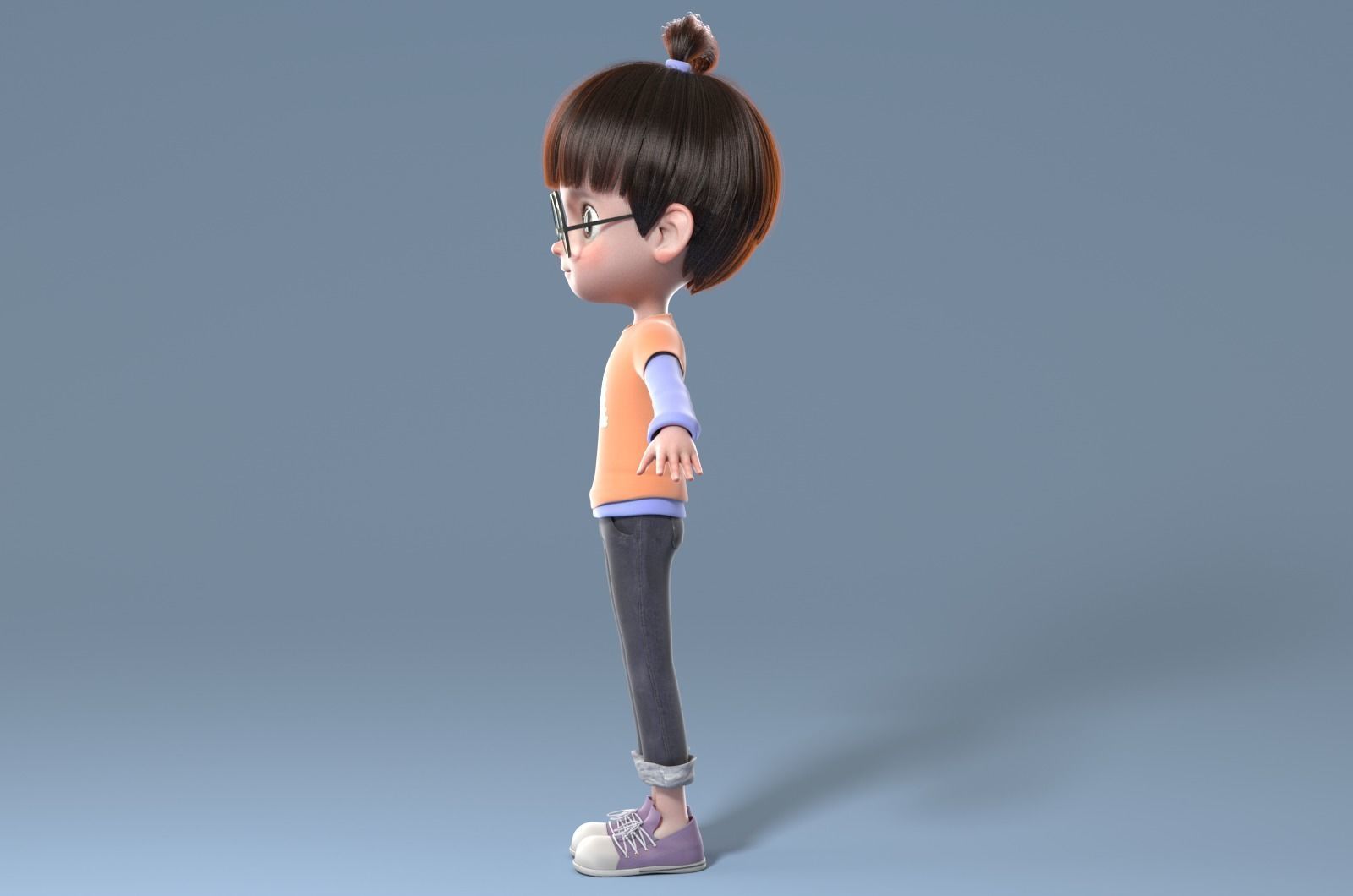 Cartoon boy 3D model_3