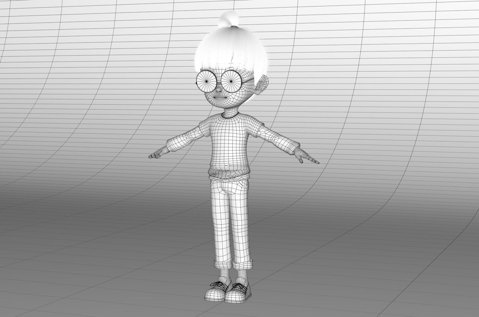 Cartoon boy 3D model_7