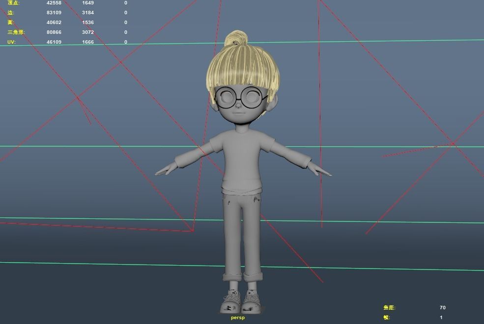 Cartoon boy 3D model_8