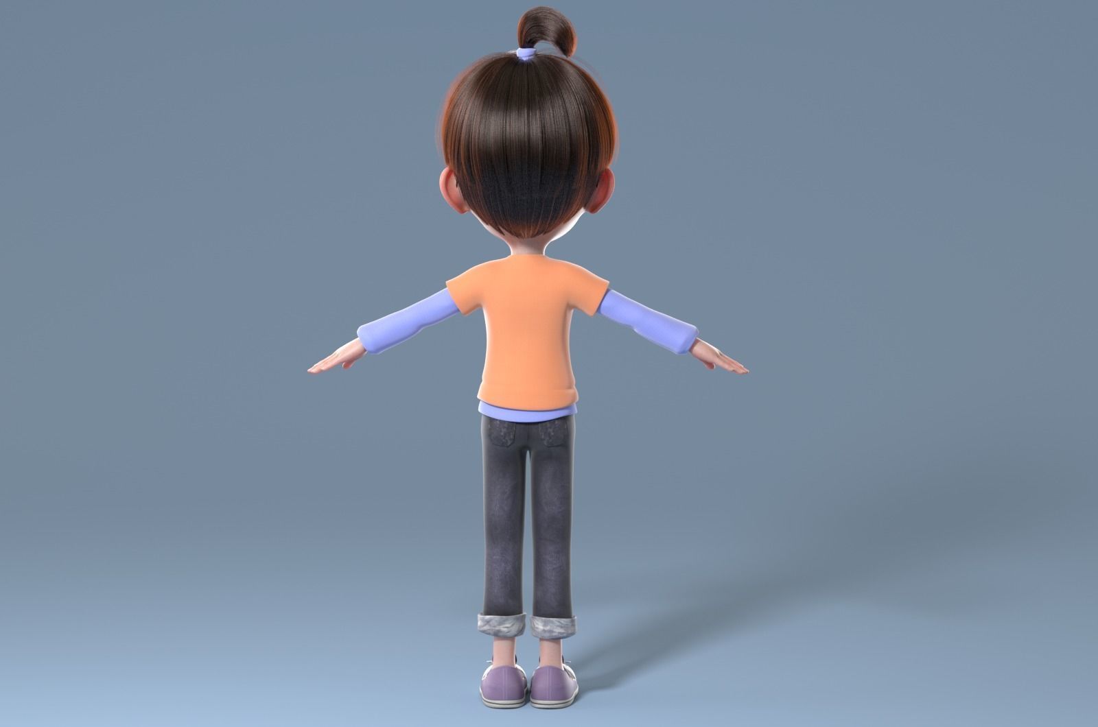 Cartoon boy 3D model_4