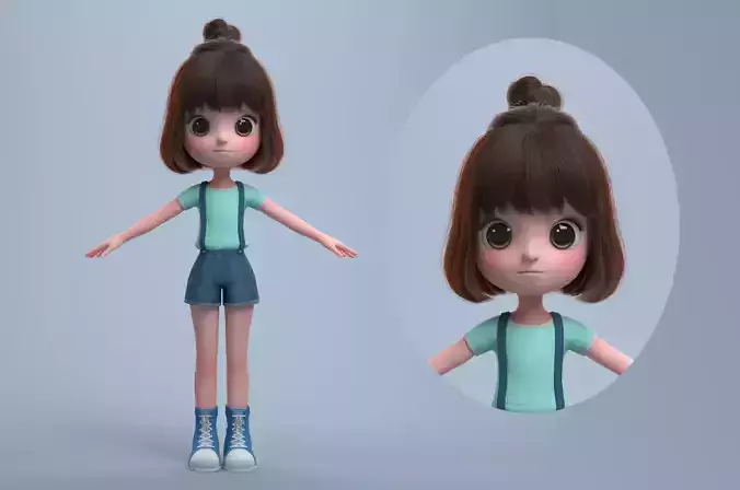 cute cartoon girl