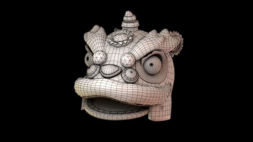 lion dance 3D model_6