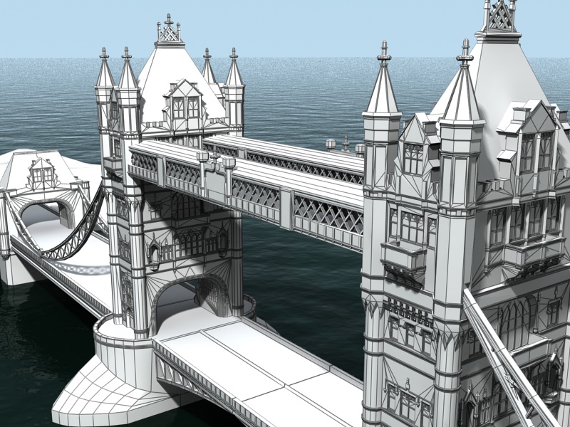 Tower Bridge - London 3D model_4