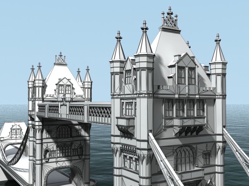 Tower Bridge - London 3D model_6