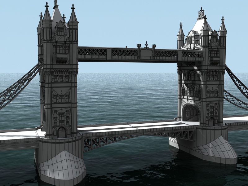 Tower Bridge - London 3D model_7