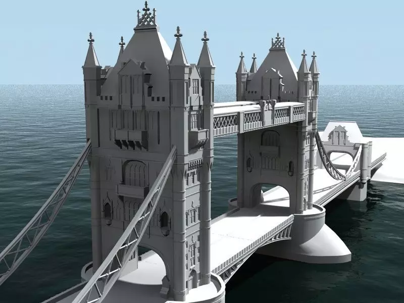 Tower Bridge - London 3D model_0