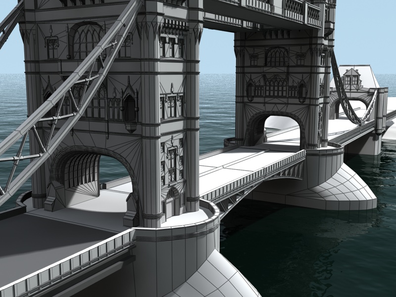 Tower Bridge - London 3D model_5