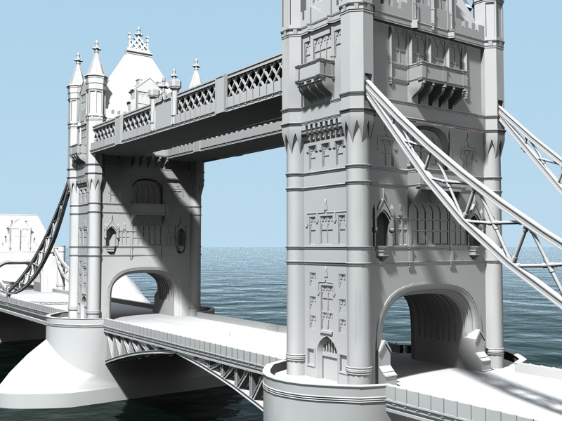 Tower Bridge - London 3D model_3