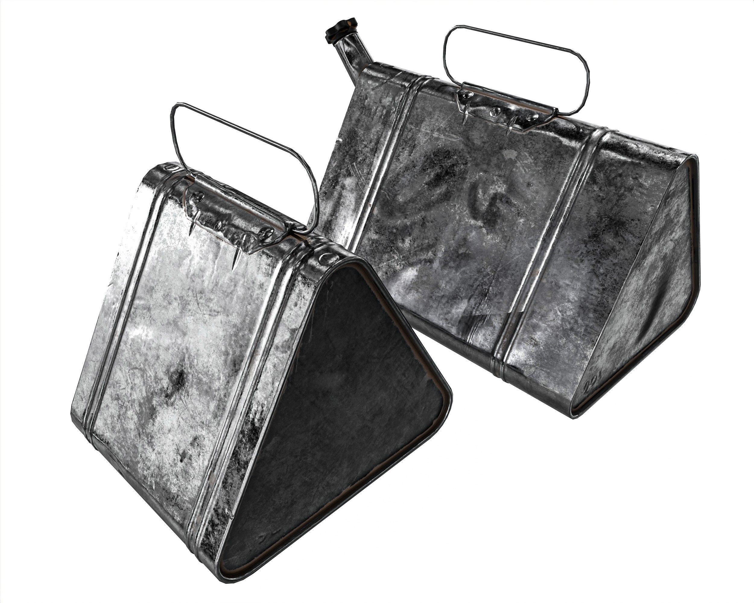 Military Oil Can Low-poly 3D model_6