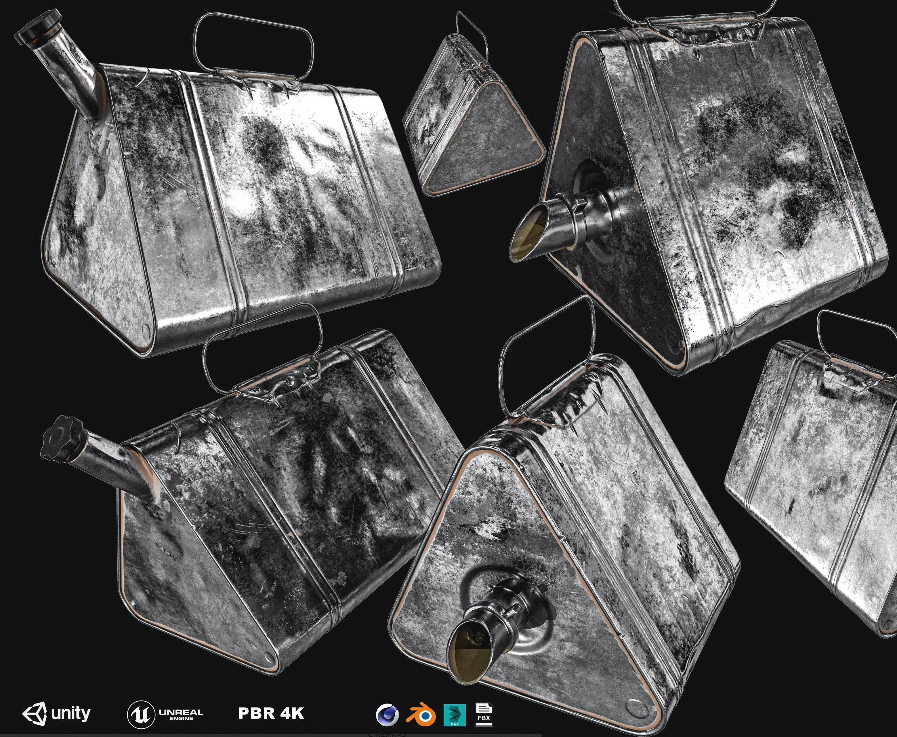 Military Oil Can Low-poly 3D model_0